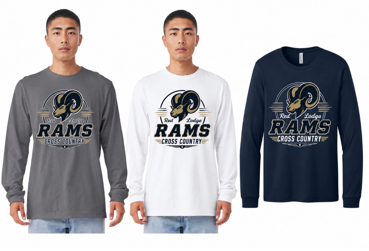 Red Lodge Rams Cross Country Long Sleeve Tee