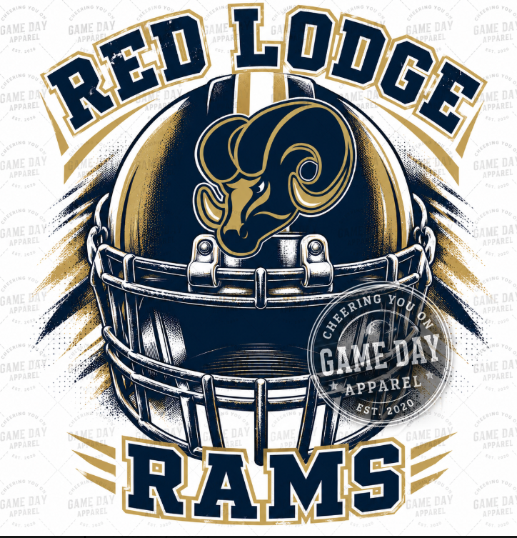 Rams Football Helmet Long Sleeve- Pre Order round 2